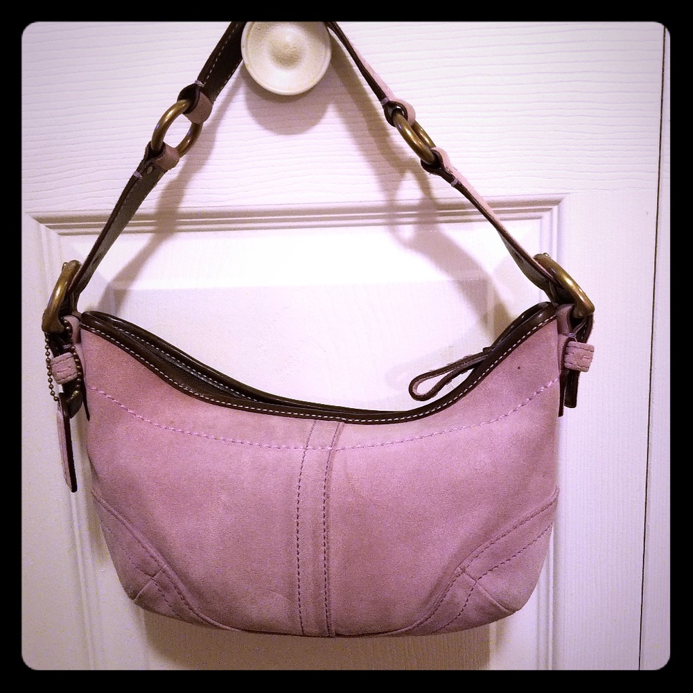 Coach Suede Hobo - blush